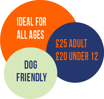 Quick facts of our boat trips, ideal for all ages, £30 per person, dog friendly